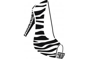 Stencil Schablone  Pumps Zebra